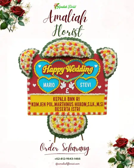 Papan Bunga Pernikahan Kwayangan